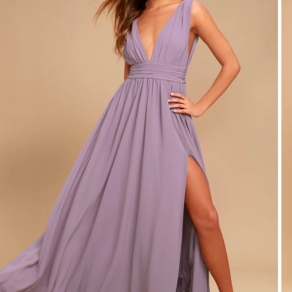 Lulus Heavenly Hues Dusty Purple Maxi Dress